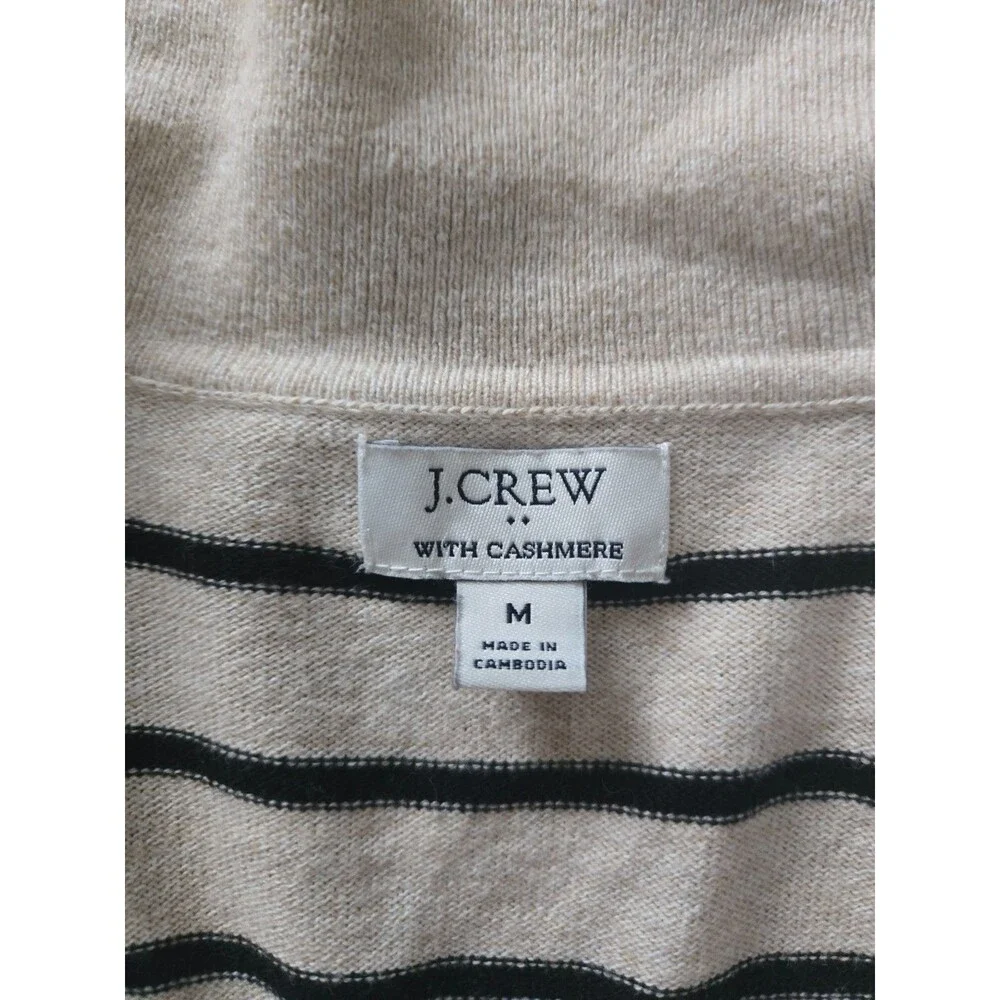 J Crew Womens Striped Rugby Long Sleeve Knit Sweater Size Medium